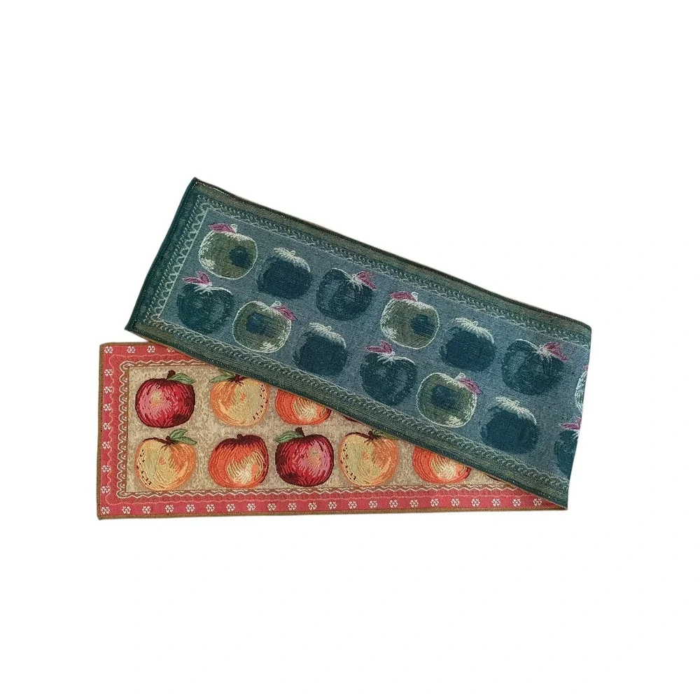 Apple Tapestry Table Runner Fall Kitchen Decor 70x13 Inch‎ Vintage Style